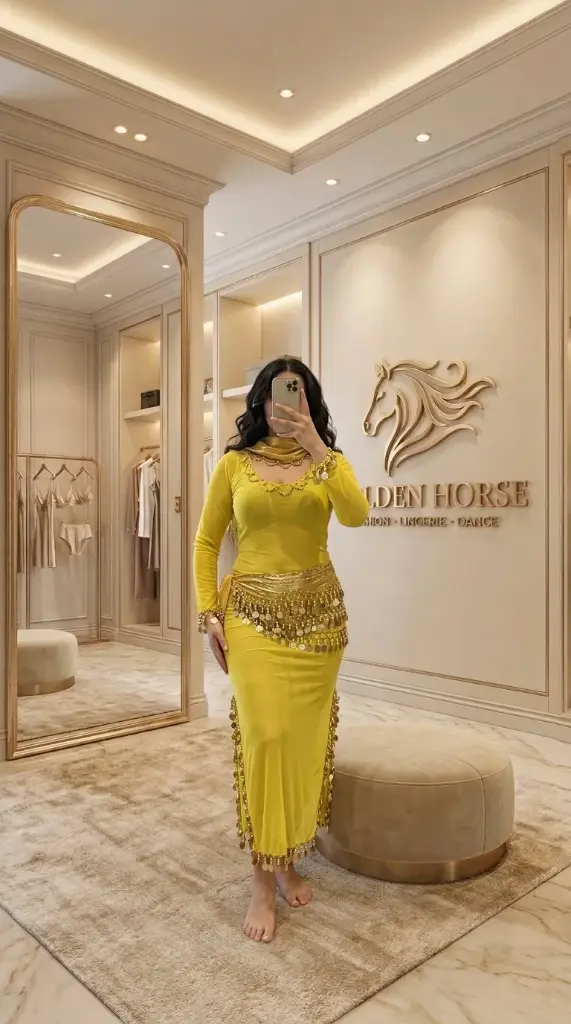 عبايه رايا وسكينه مع حزام رقص جولد